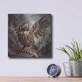 'Steampunk Owl' by Veve – Metal Wall Art, 12x12 room view