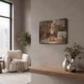 'Steampunk Phoenix Workshop Perch' by Veve – Metal Wall Art, 16x12 room view