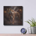 'Steampunk Tiger The Armored Forge Guardian' by Veve – Metal Wall Art, 12x12 room view