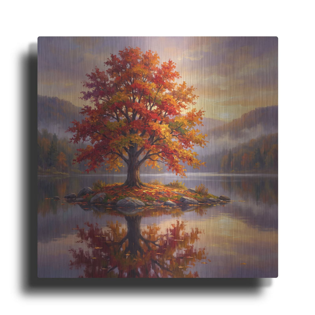 'Sugar Maple Reflection' by Veve – Metal Wall Art