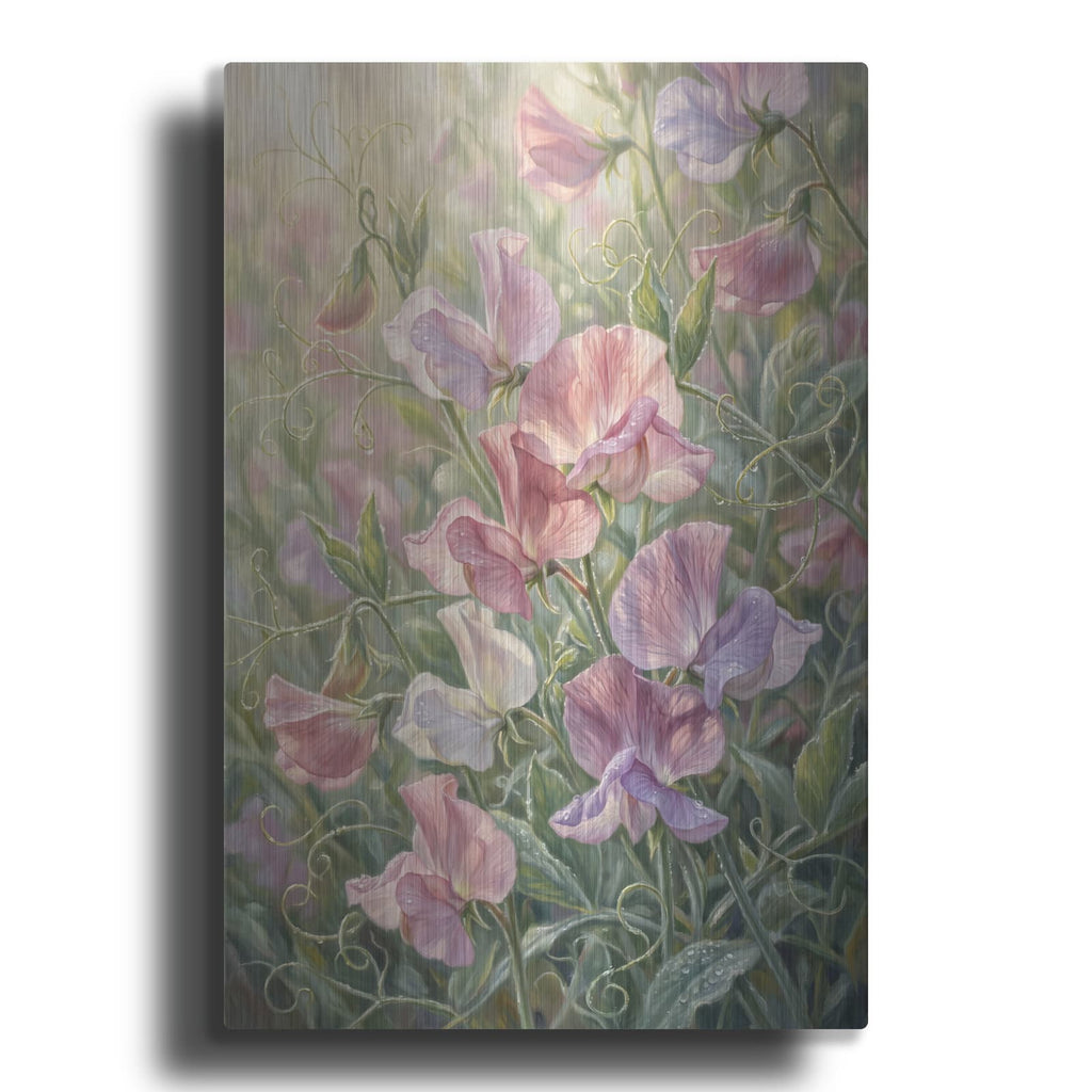 'Sweet Pea Reverie' by Veve – Metal Wall Art