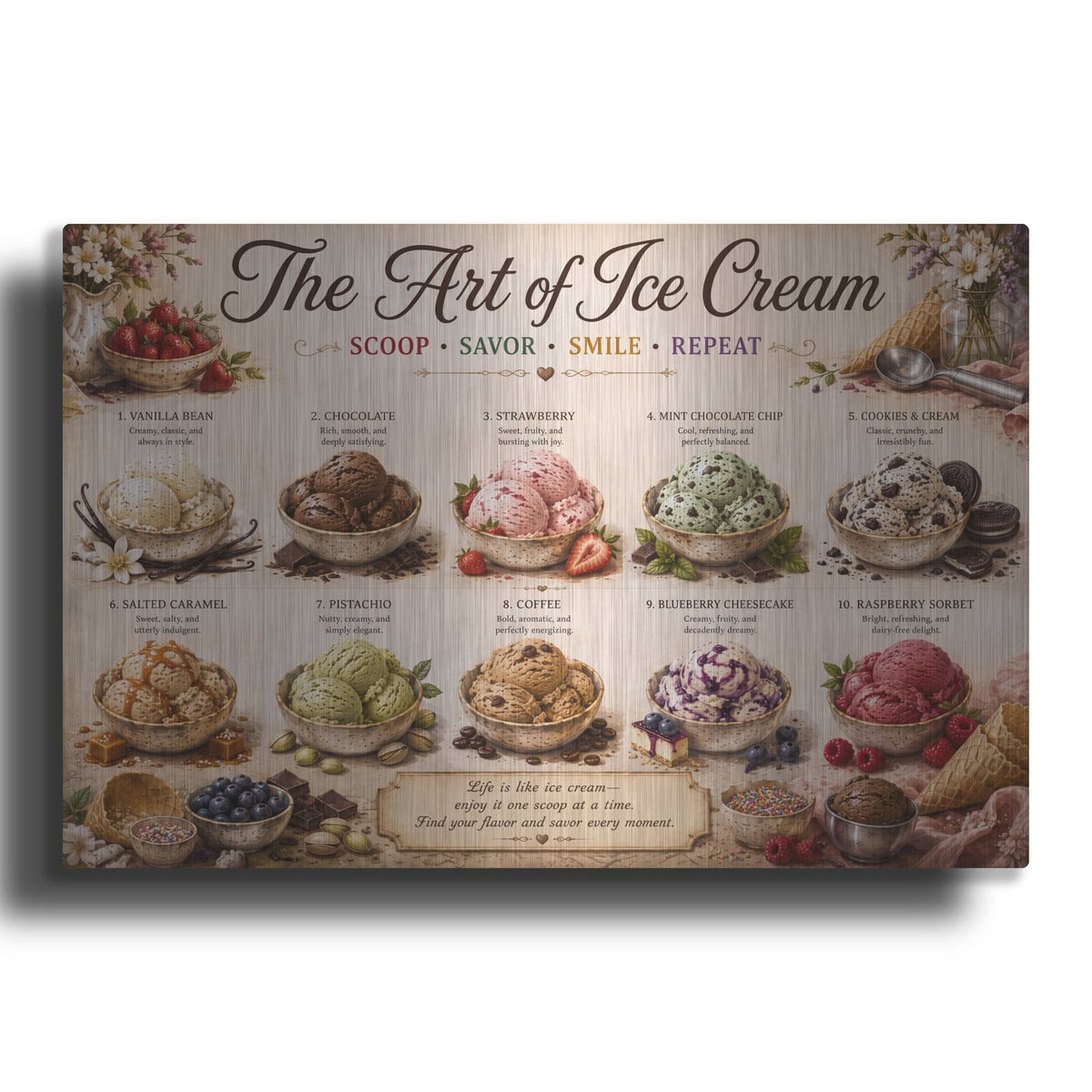 'The Art of Ice Cream' by Veve – Metal Wall Art
