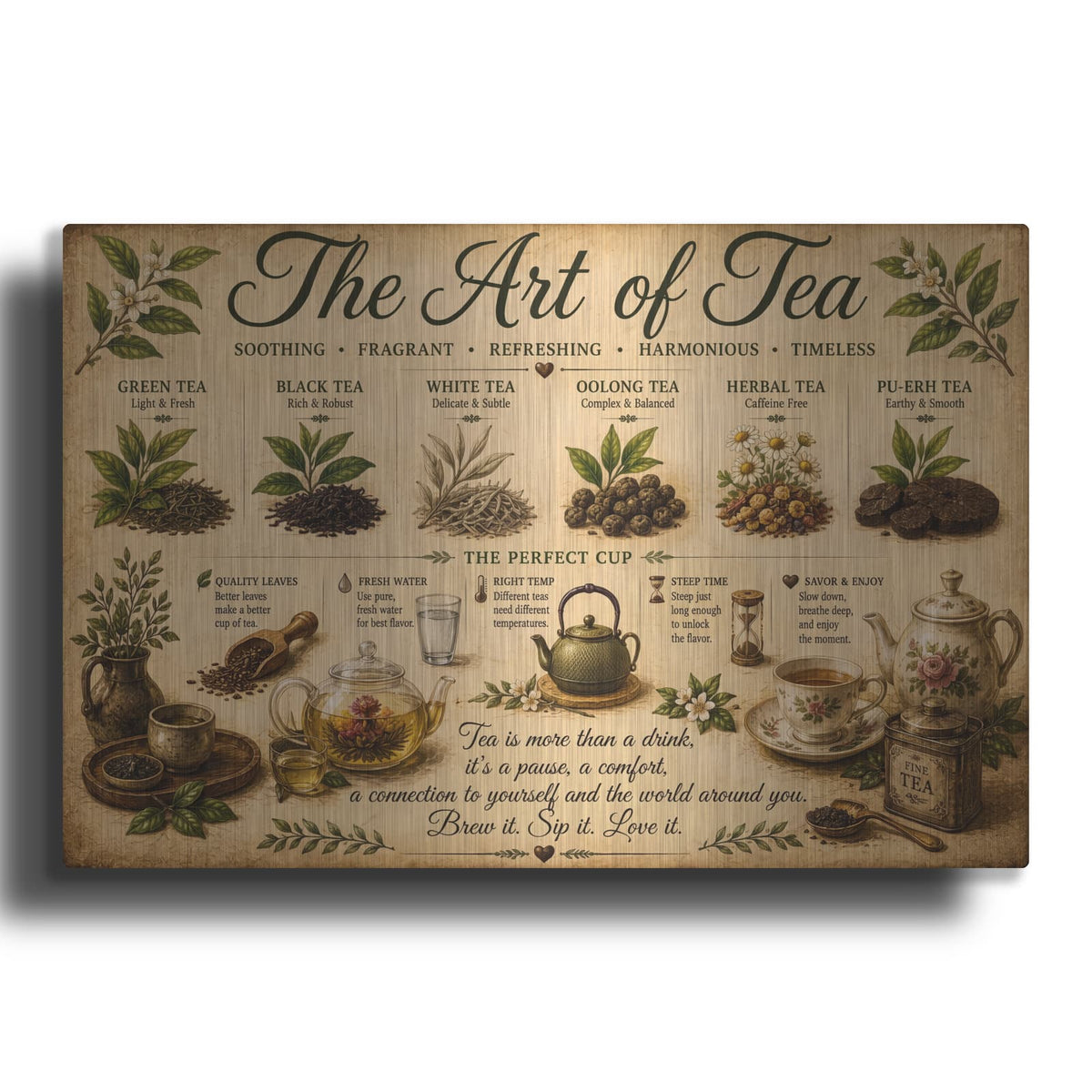 'The Art of Tea' by Veve – Metal Wall Art