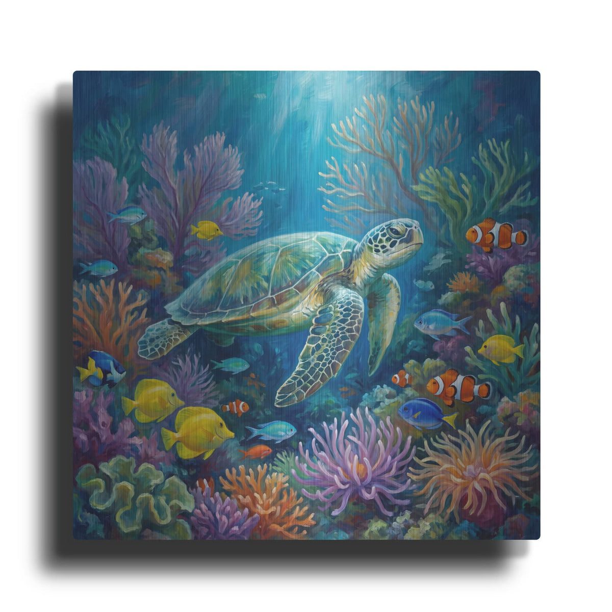 'Turtle's Paradise' by Veve – Metal Wall Art