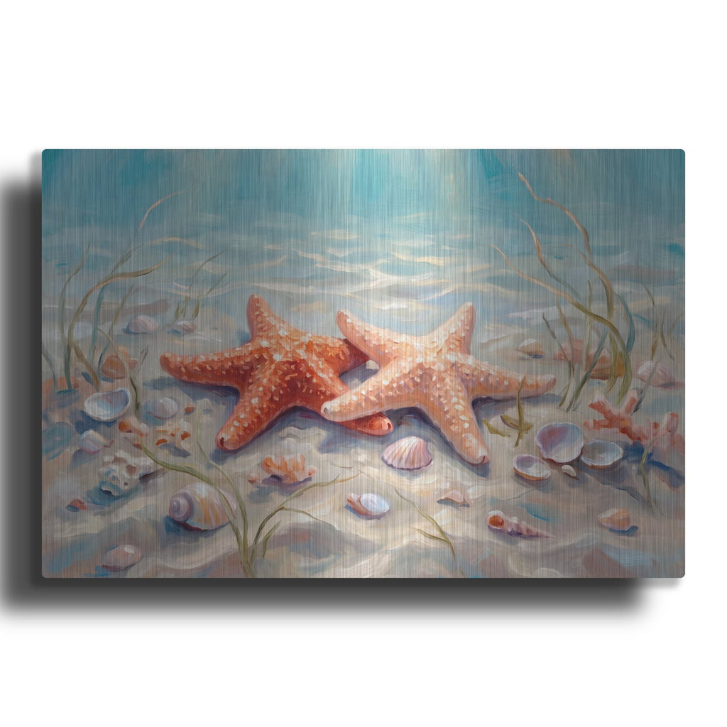 'Two Starfish' by Veve – Metal Wall Art