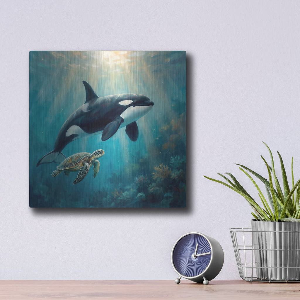 'Unexpected Friendship Depths of Trust' by Veve – Metal Wall Art, 12x12 room view