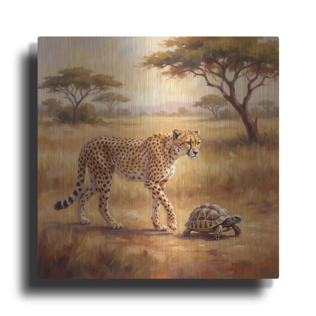 'Unexpected Friendship Fast and Slow' by Veve – Metal Wall Art