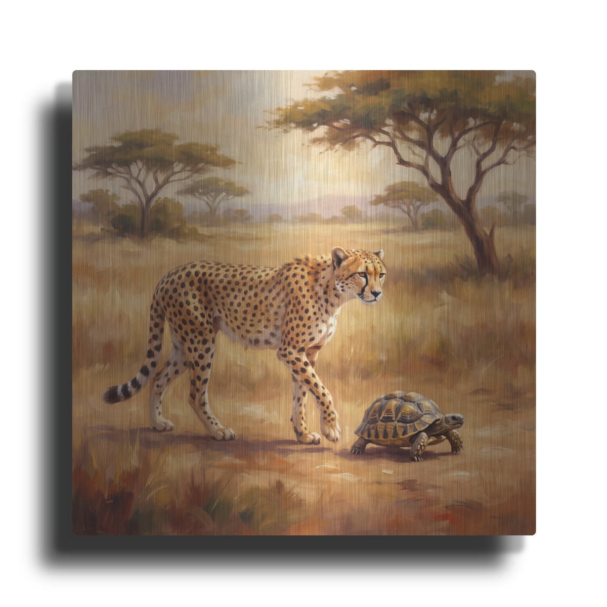 'Unexpected Friendship Fast and Slow' by Veve – Metal Wall Art