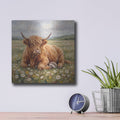 'Unexpected Friendship Highland Cuddle' by Veve – Metal Wall Art, 12x12 room view