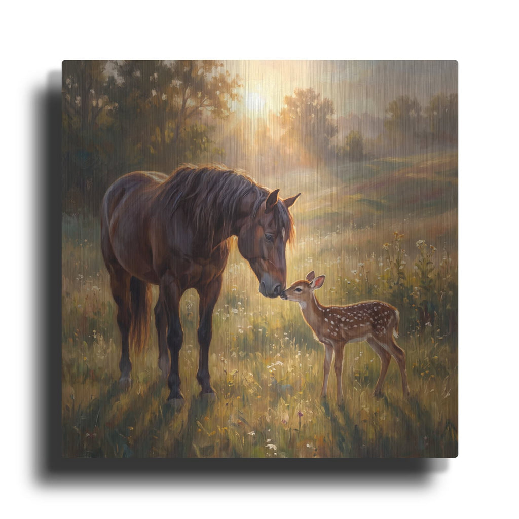 'Unexpected Friendship Nose to Nose' by Veve – Metal Wall Art