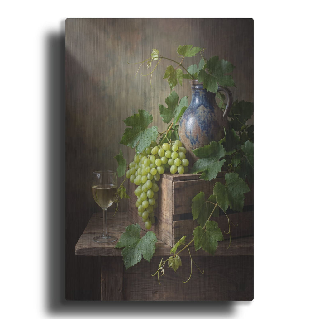 'Vin Blanc Harvest' by Veve – Metal Wall Art