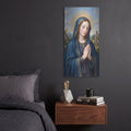 'Virgin Mary' by Veve – Metal Wall Art, 12x24 room view
