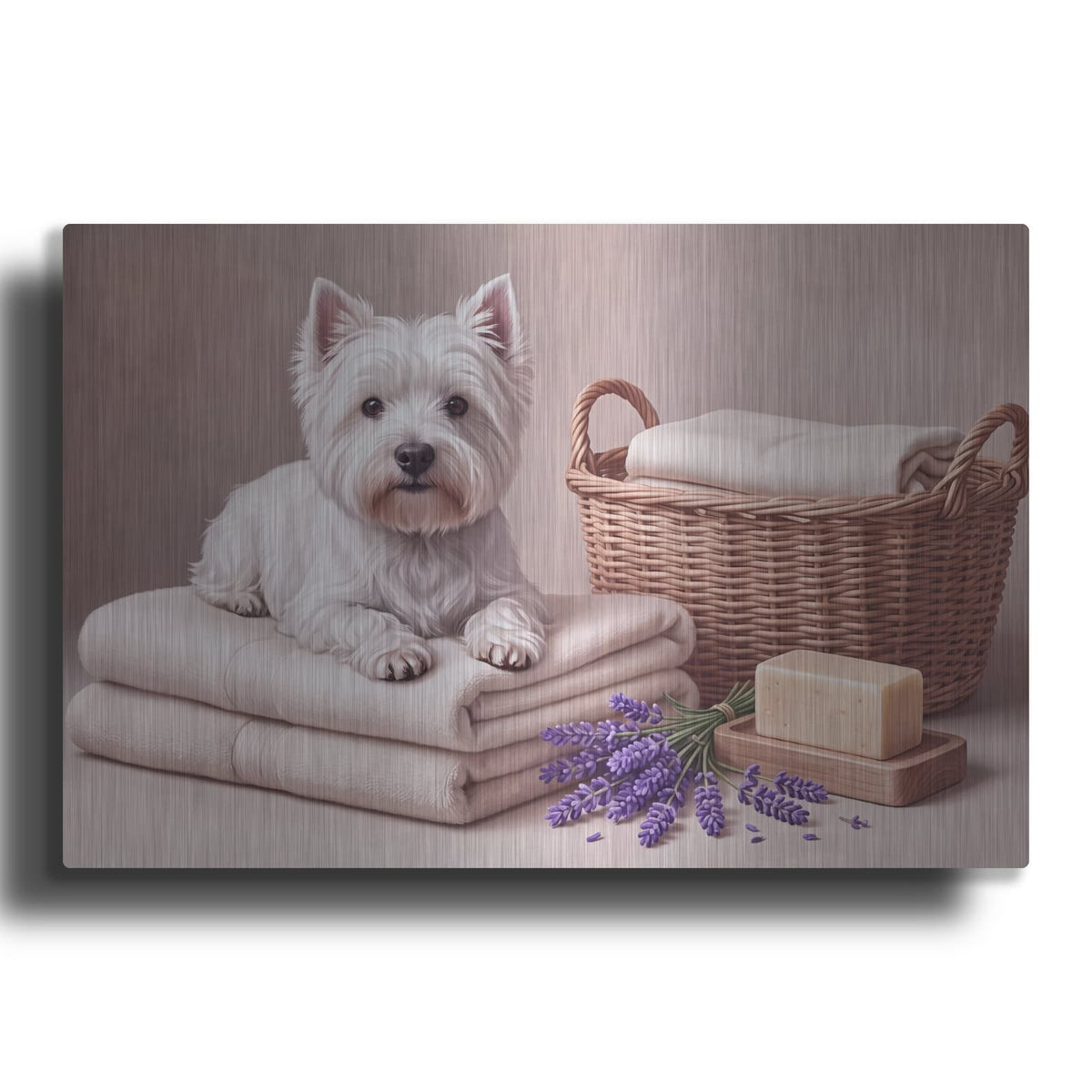 'Westie Laundry Room Helper' by Veve – Metal Wall Art