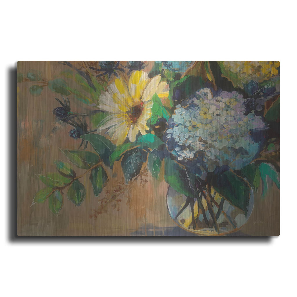 'Glass Floral' by Jeanette Vertentes – Metal Wall Art
