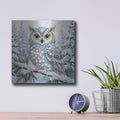 'Winter Owl' by Veve – Metal Wall Art, 12x12 room view
