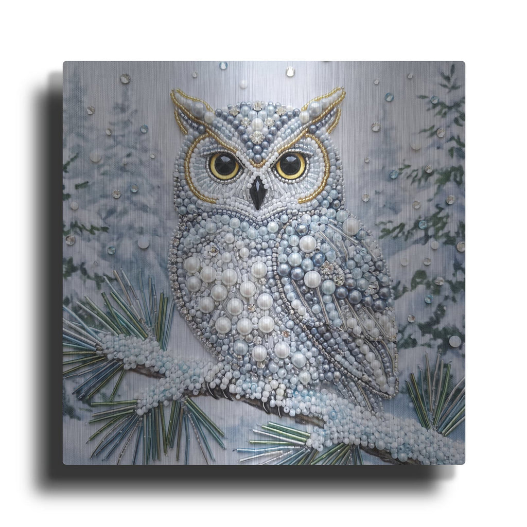 'Winter Owl' by Veve – Metal Wall Art