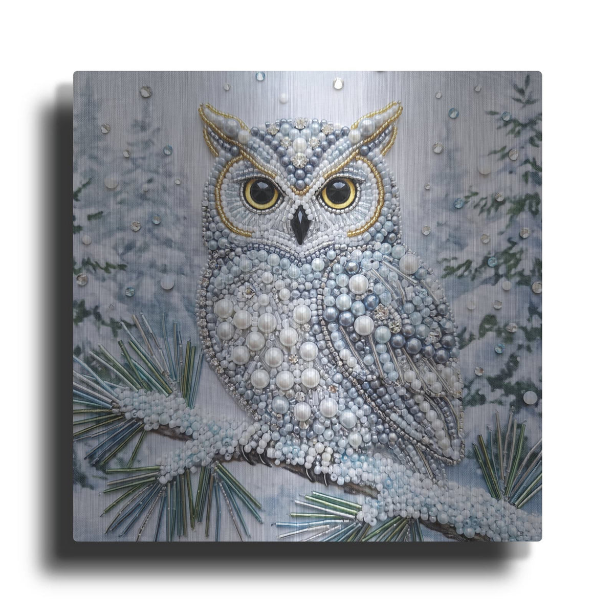 'Winter Owl' by Veve – Metal Wall Art