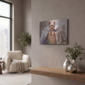 'Yorkshire Terrier in Laundry Basket' by Veve – Metal Wall Art, 16x12 room view