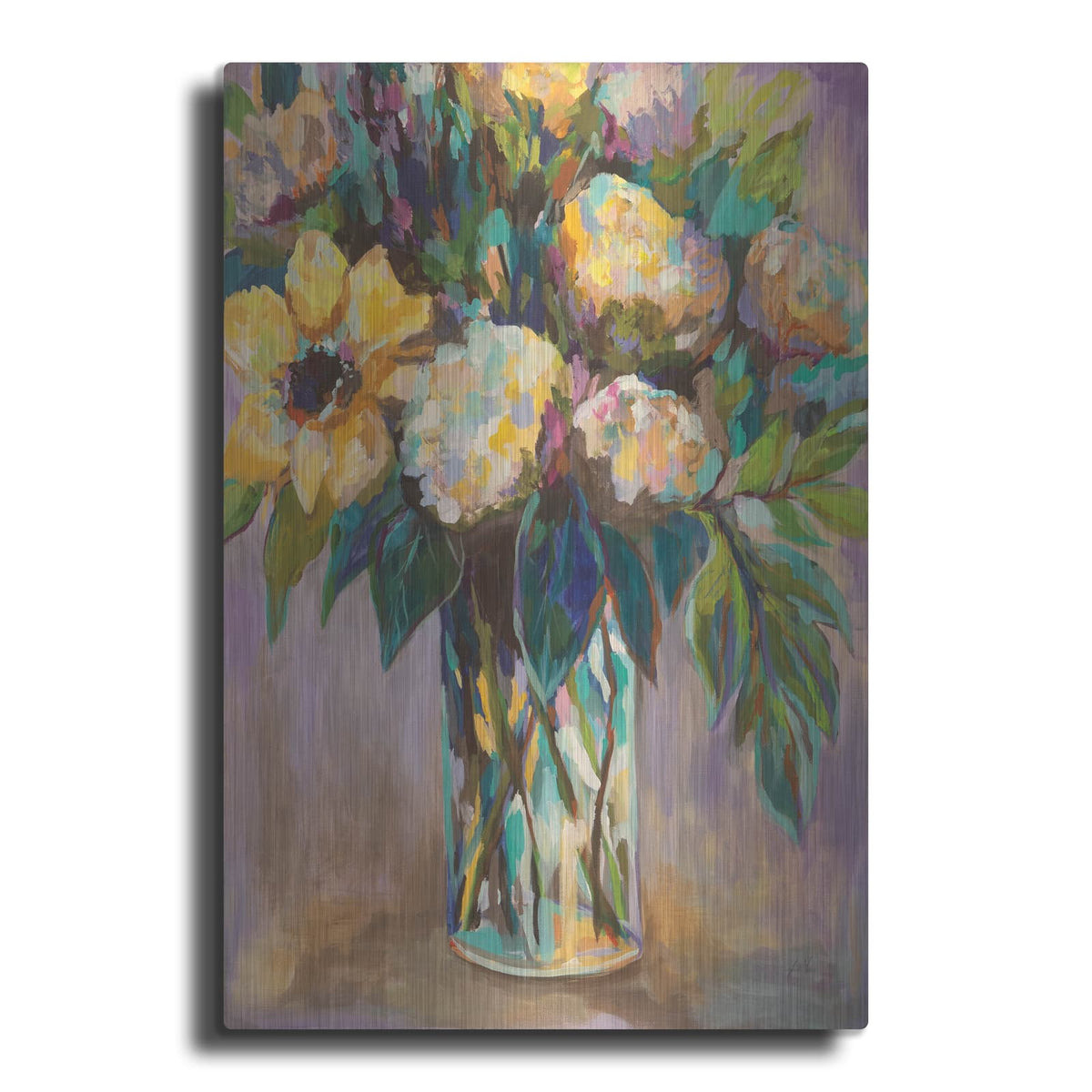 'Summmer Floral' by Jeanette Vertentes – Metal Wall Art