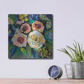 'Peony Garden' by Jeanette Vertentes – Metal Wall Art, 12x12 room view