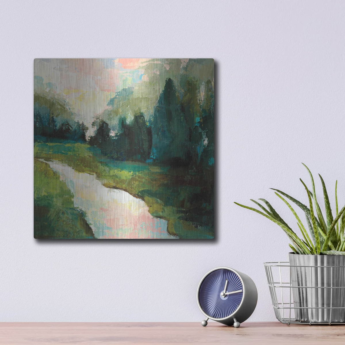 'River Walk' by Jeanette Vertentes – Metal Wall Art, 12x12 room view