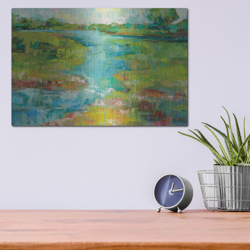 'Spring Marsh' by Jeanette Vertentes – Metal Wall Art, 16x12 room view
