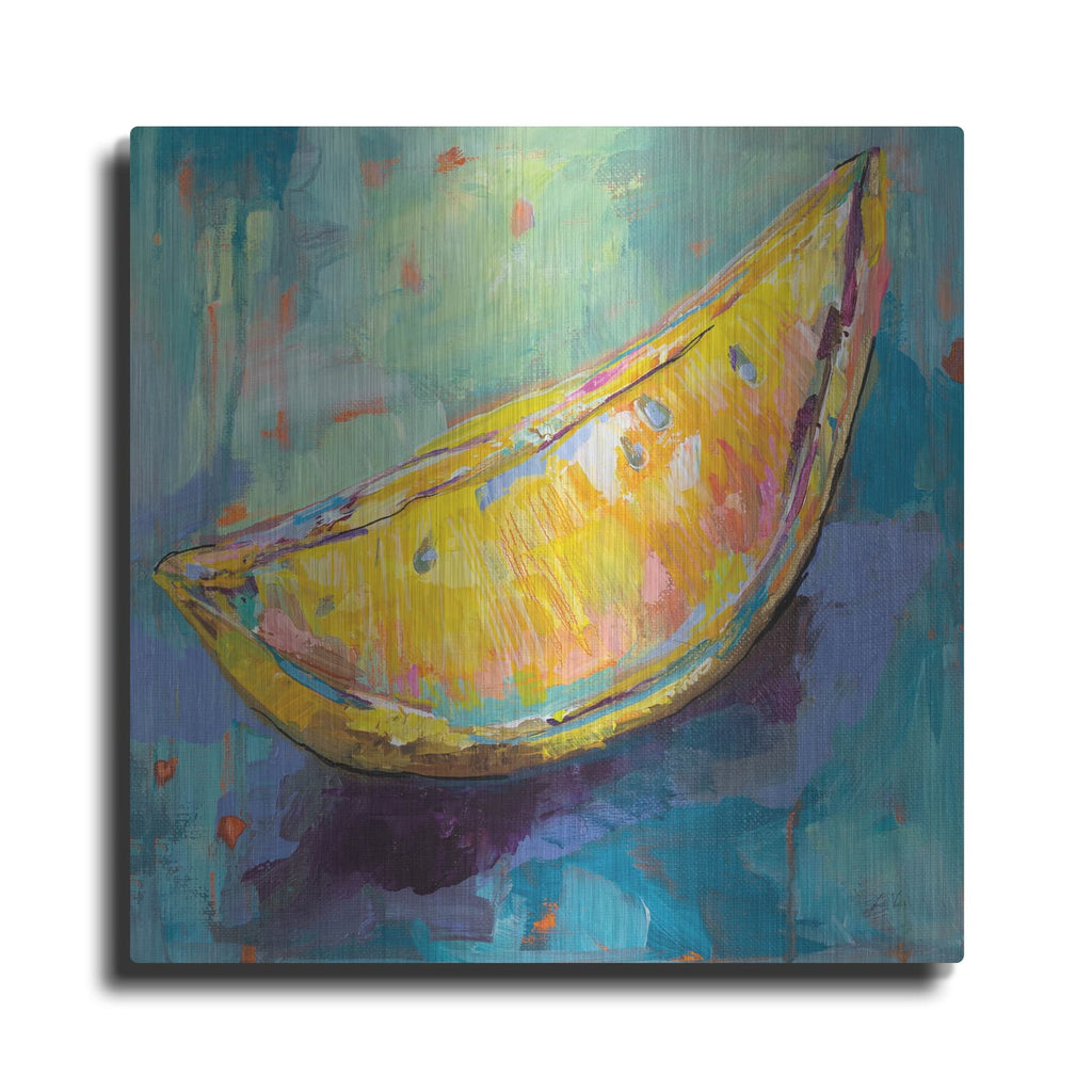 'Lemon Wedge' by Jeanette Vertentes – Metal Wall Art