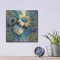 'Sage and Sunflowers I' by Jeanette Vertentes – Metal Wall Art, 12x12 room view