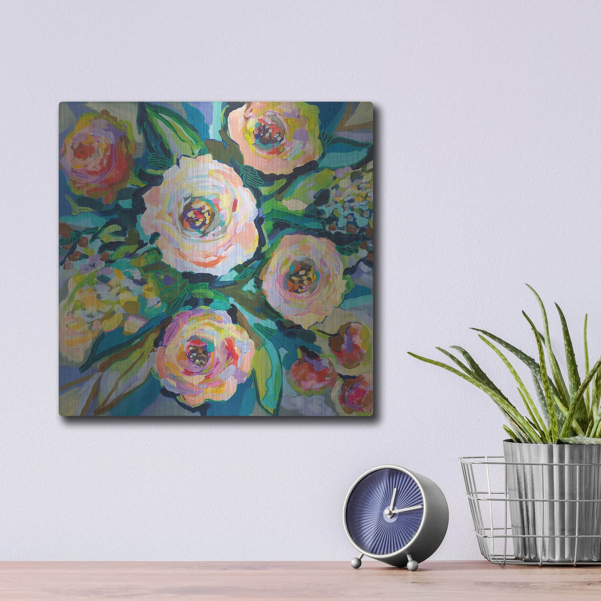 'Garden View' by Jeanette Vertentes – Metal Wall Art, 12x12 room view