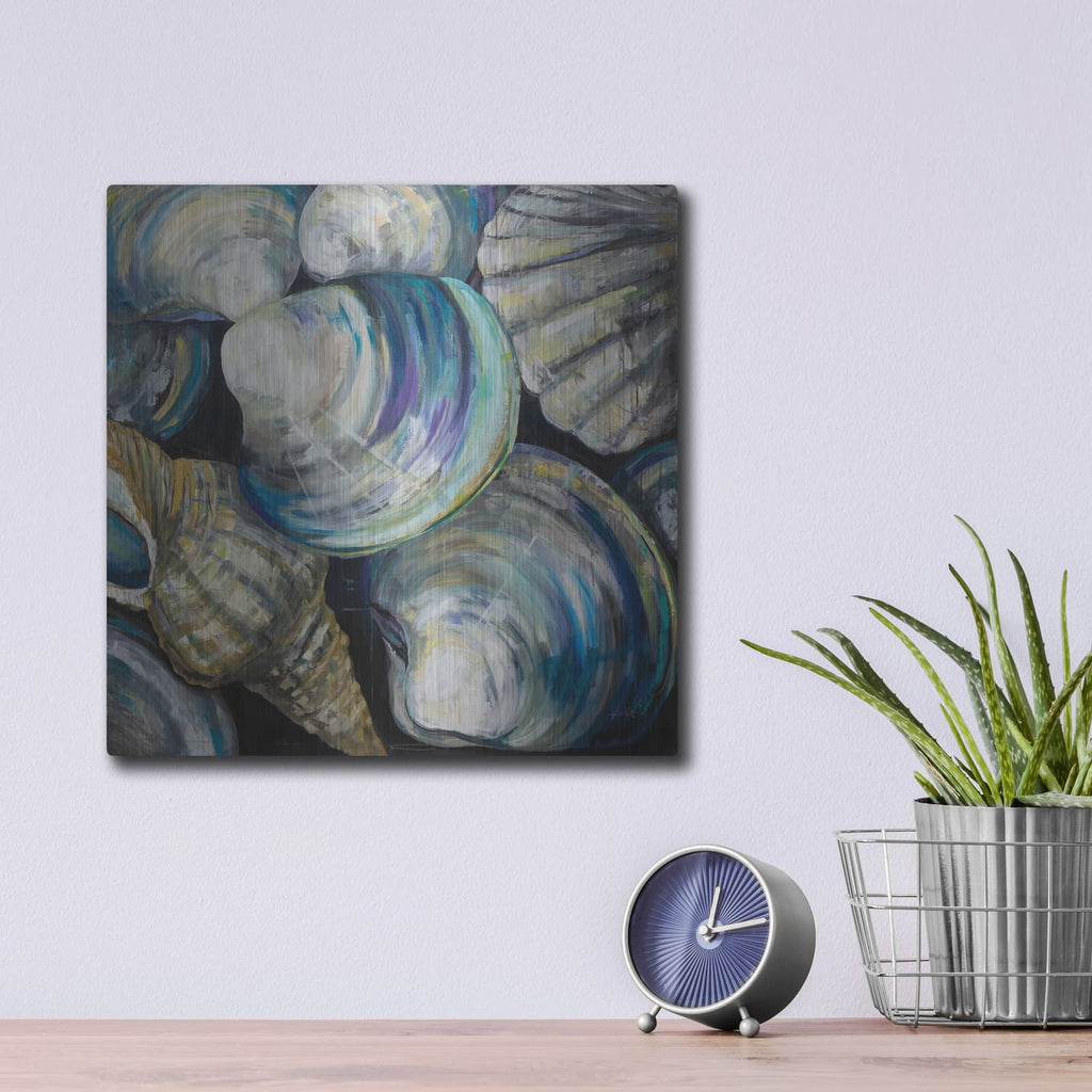 'Key West Shells' by Jeanette Vertentes – Metal Wall Art, 12x12 room view