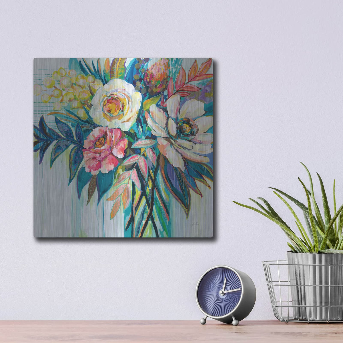 'First Date' by Jeanette Vertentes – Metal Wall Art, 12x12 room view