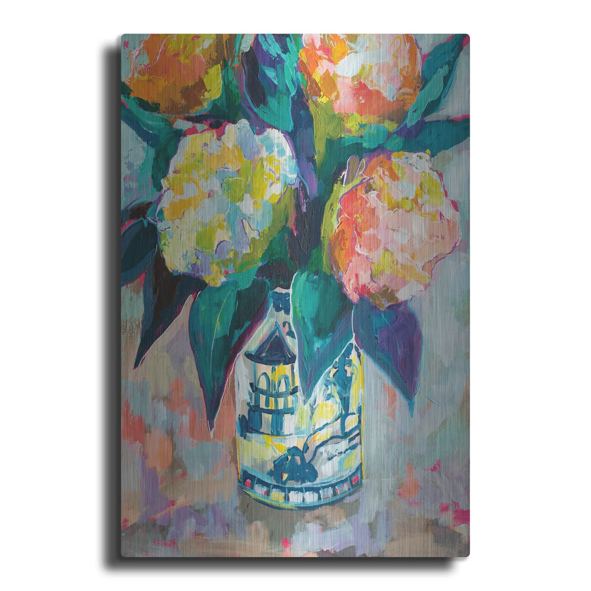 'Sunset Bouquet' by Jeanette Vertentes – Metal Wall Art
