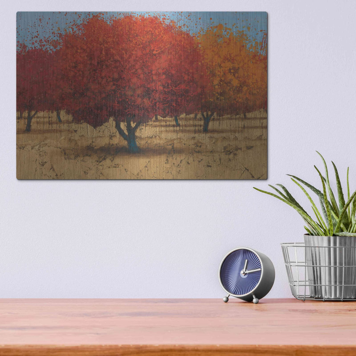 'Orange Trees II' by James Wiens – Metal Wall Art, 16x12 room view