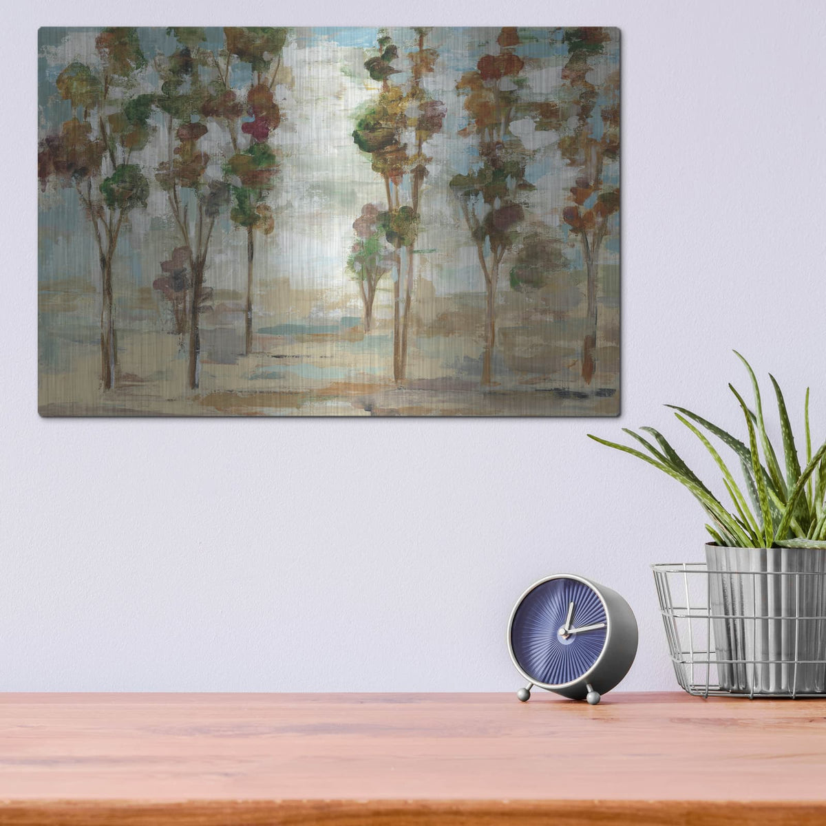 'Serene Forest' by Silvia Vassileva – Metal Wall Art, 16x12 room view