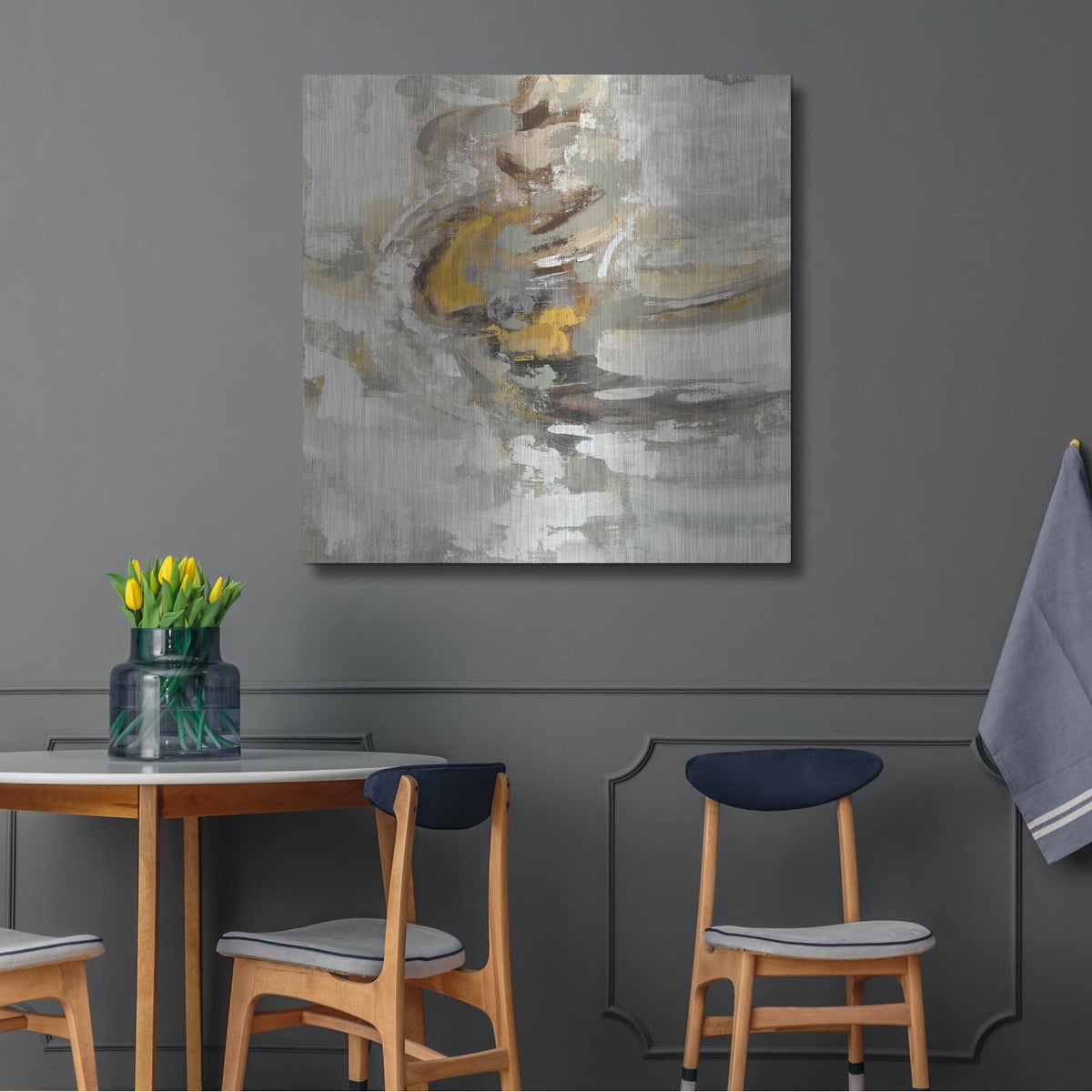 'Amber Ring' by Silvia Vassileva – Metal Wall Art, 36x36 room view