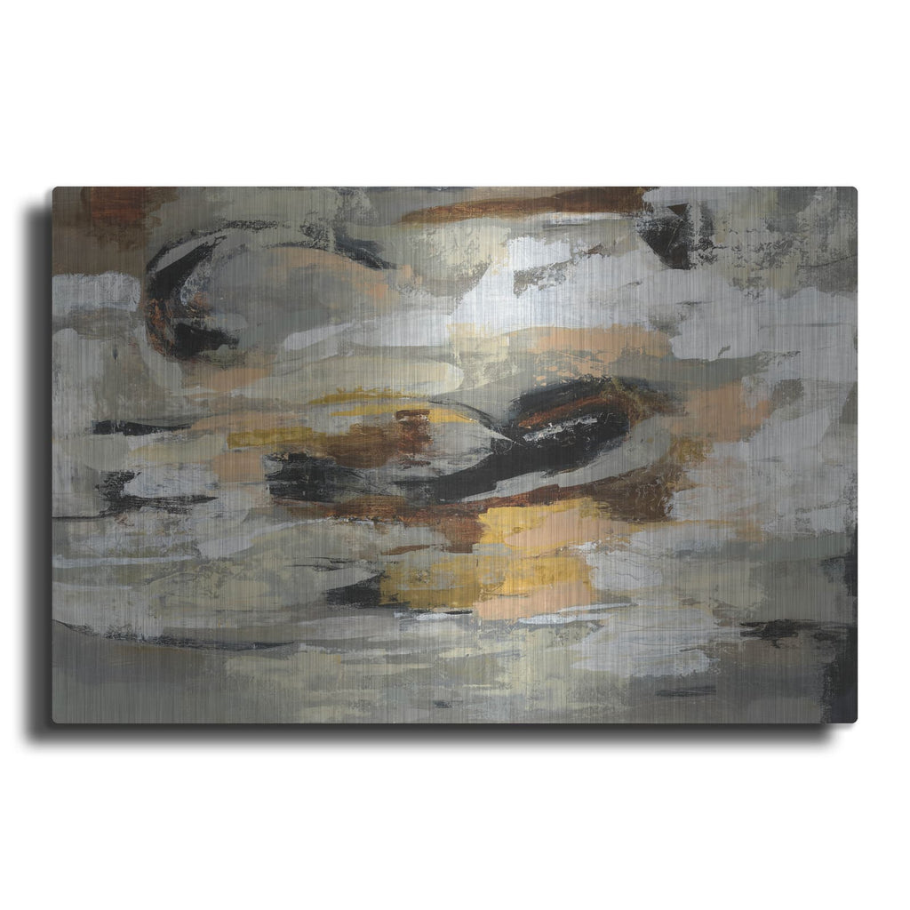 'Neutral Abstract' by Silvia Vassileva – Metal Wall Art