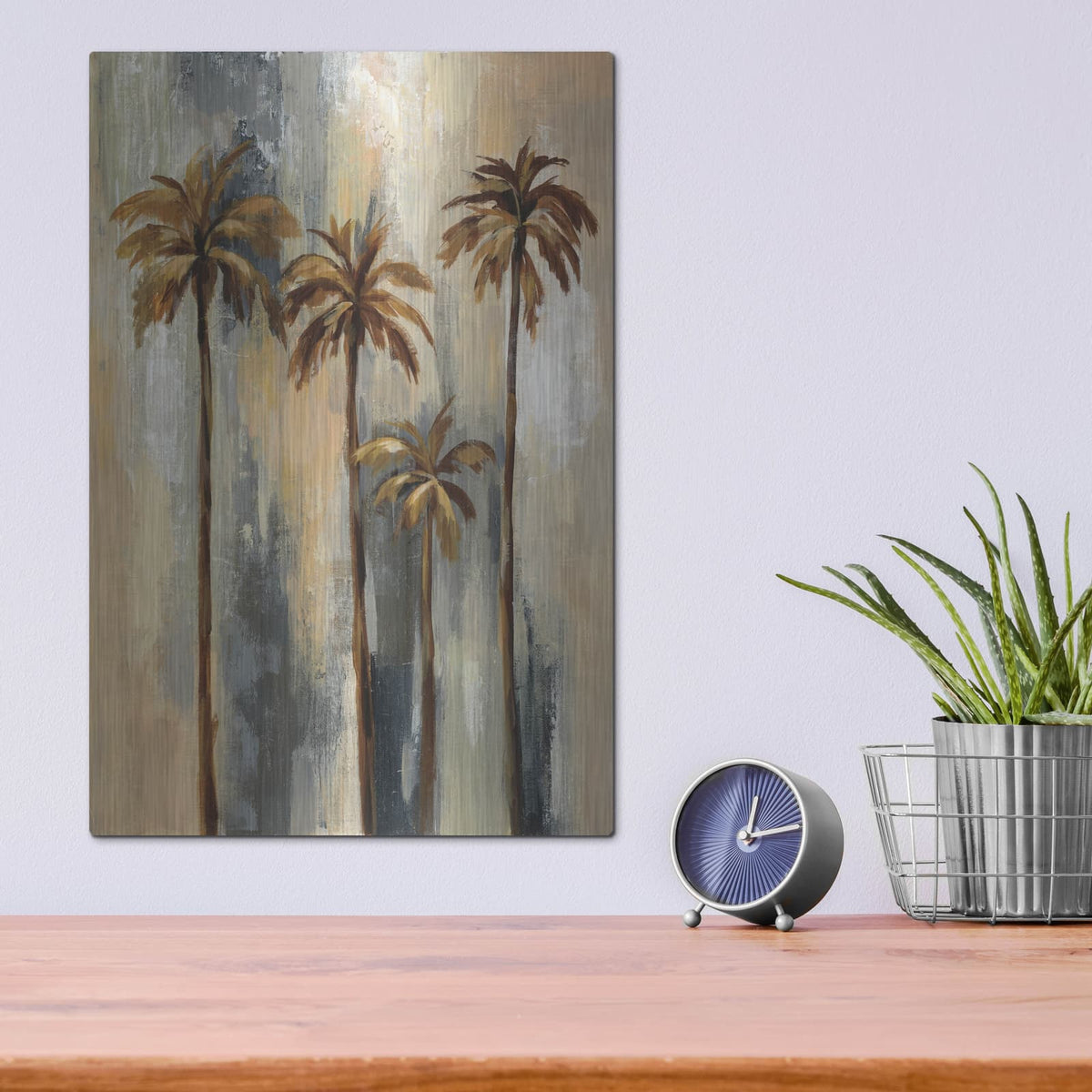 'Palm Trees II' by Silvia Vassileva – Metal Wall Art, 12x16 room view