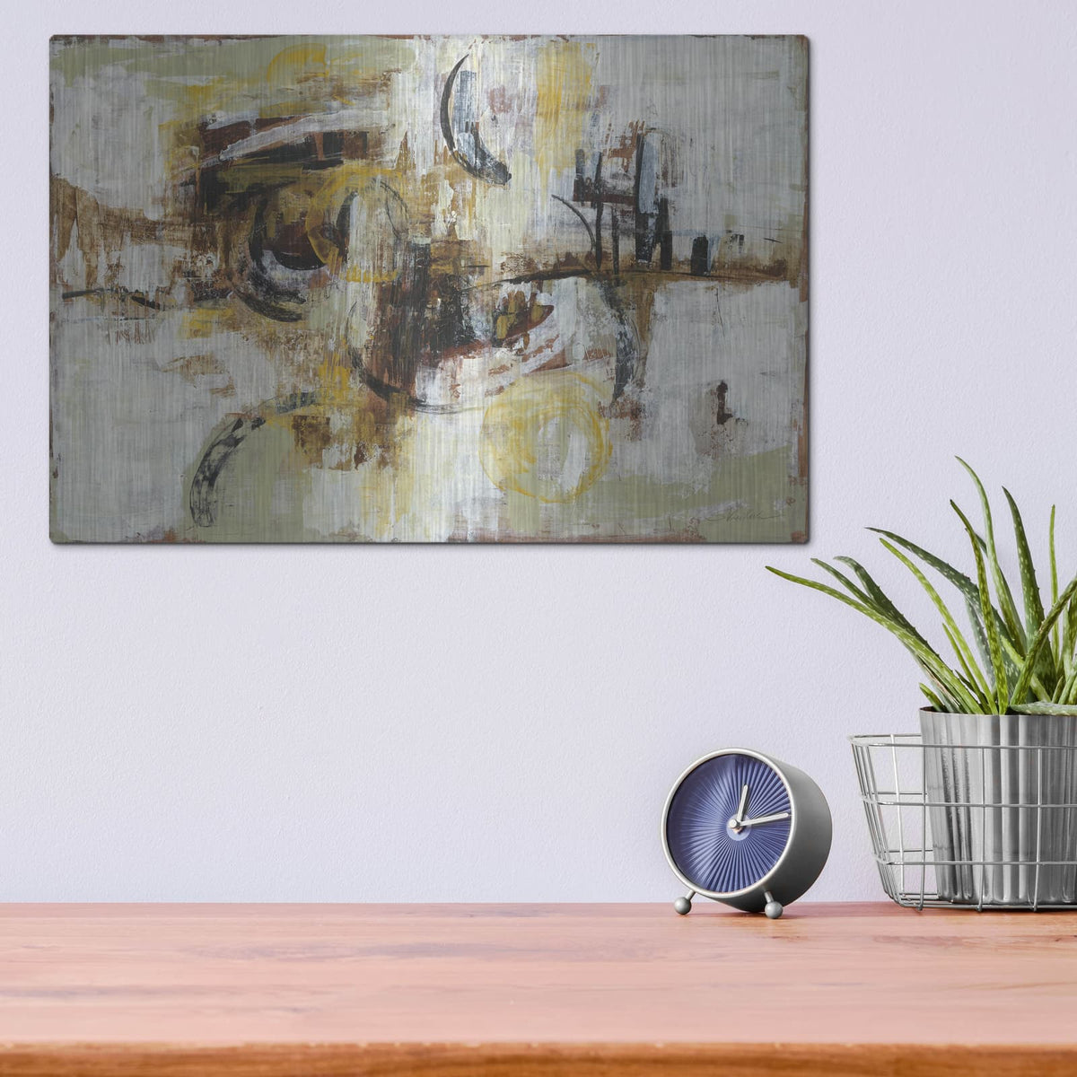 'Graffiti Wall III' by Silvia Vassileva – Metal Wall Art, 16x12 room view