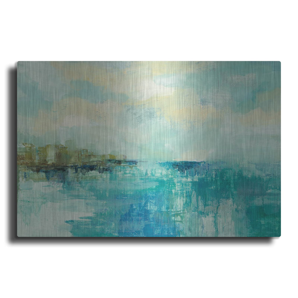 'Cliff Side Town' by Silvia Vassileva – Metal Wall Art