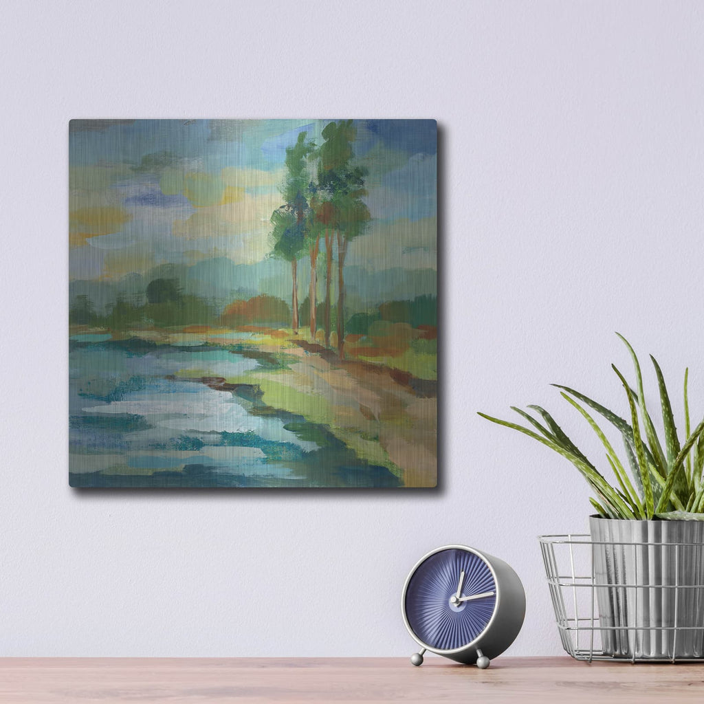 'Early Spring Landscape II' by Silvia Vassileva – Metal Wall Art, 12x12 room view