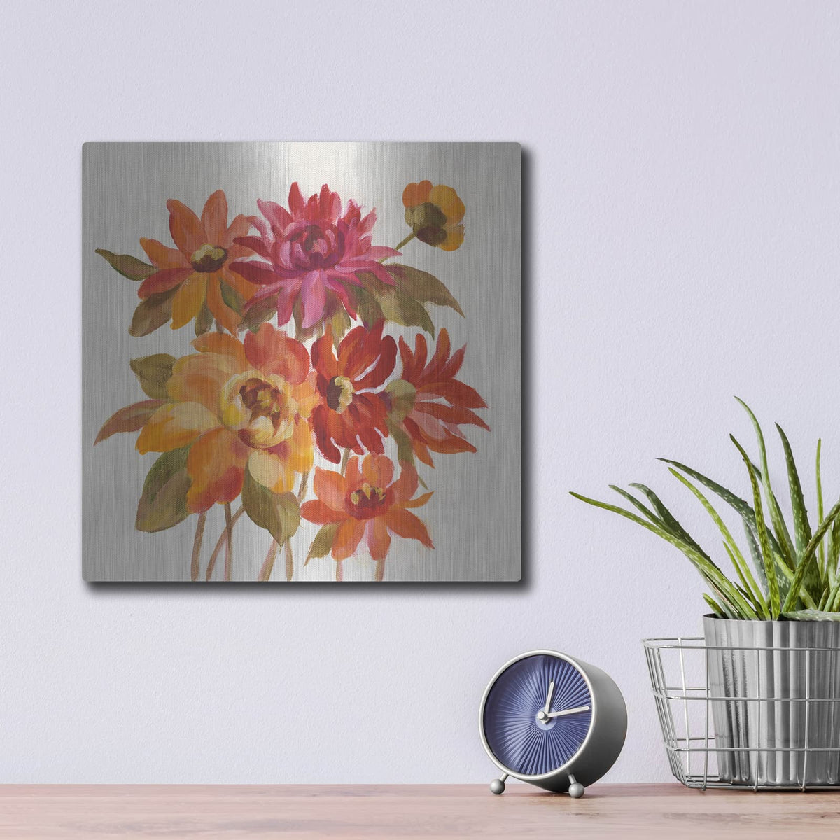'English Garden I' by Silvia Vassileva – Metal Wall Art, 12x12 room view