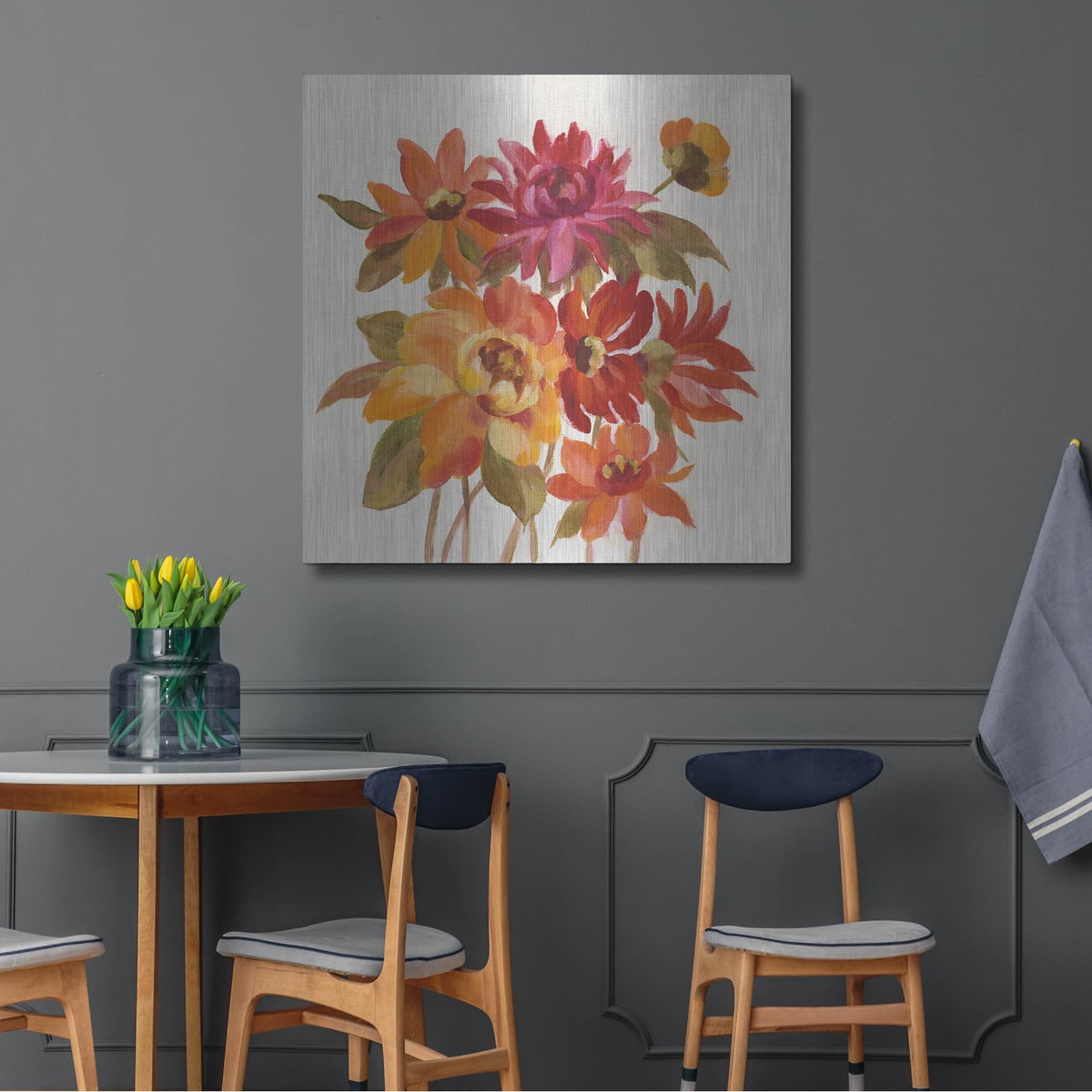 'English Garden I' by Silvia Vassileva – Metal Wall Art, 36x36 room view