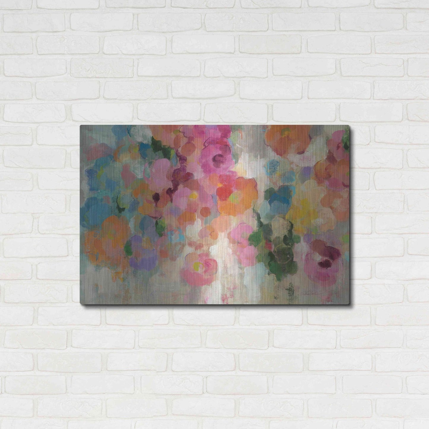 Luxe Metal Art 'Colorful Garden I' by Silvia Vassileva, Metal Wall Art,36x24