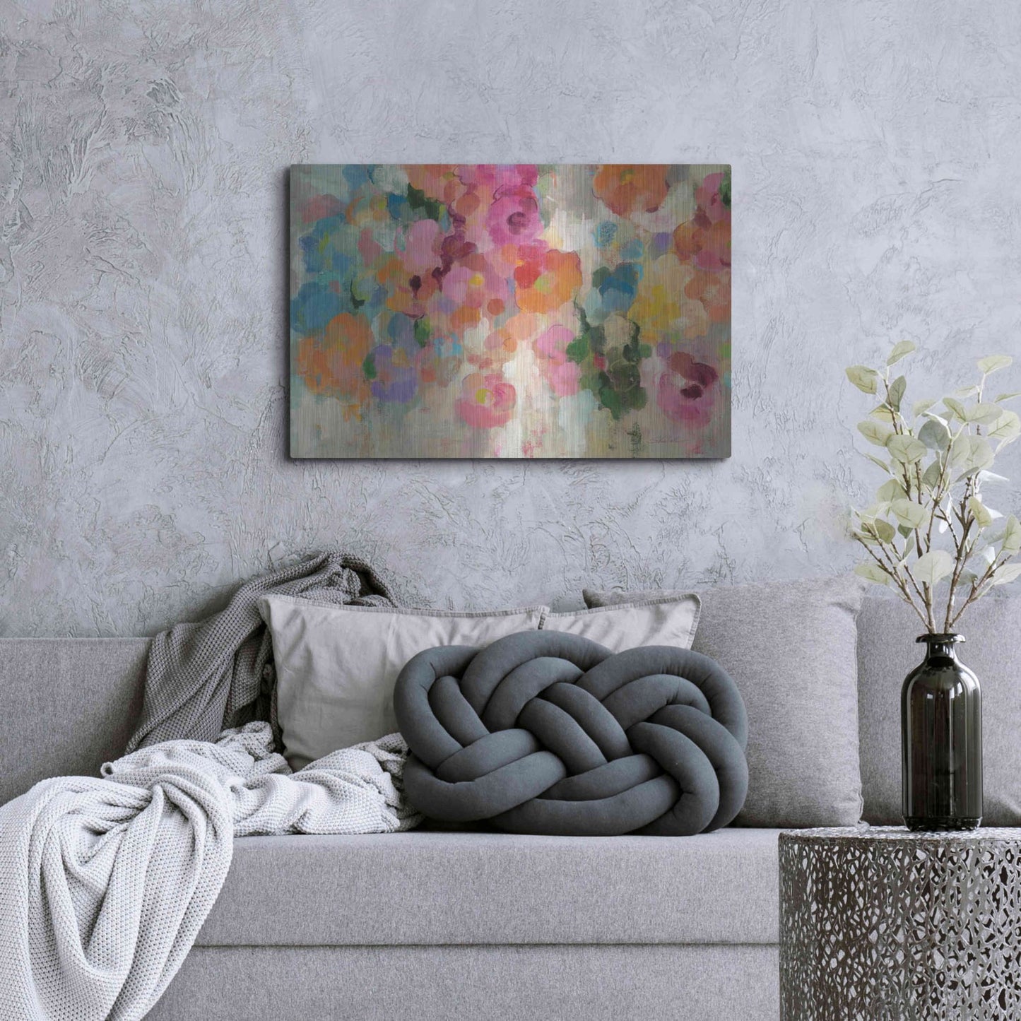 Luxe Metal Art 'Colorful Garden I' by Silvia Vassileva, Metal Wall Art,36x24