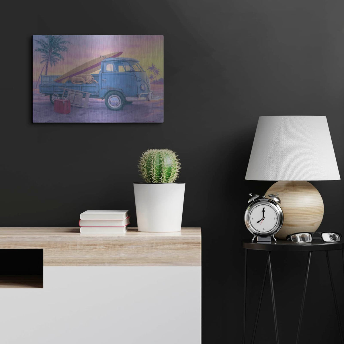'The Beach Boy' by Richard Courtney – Metal Wall Art, 24x16 room view
