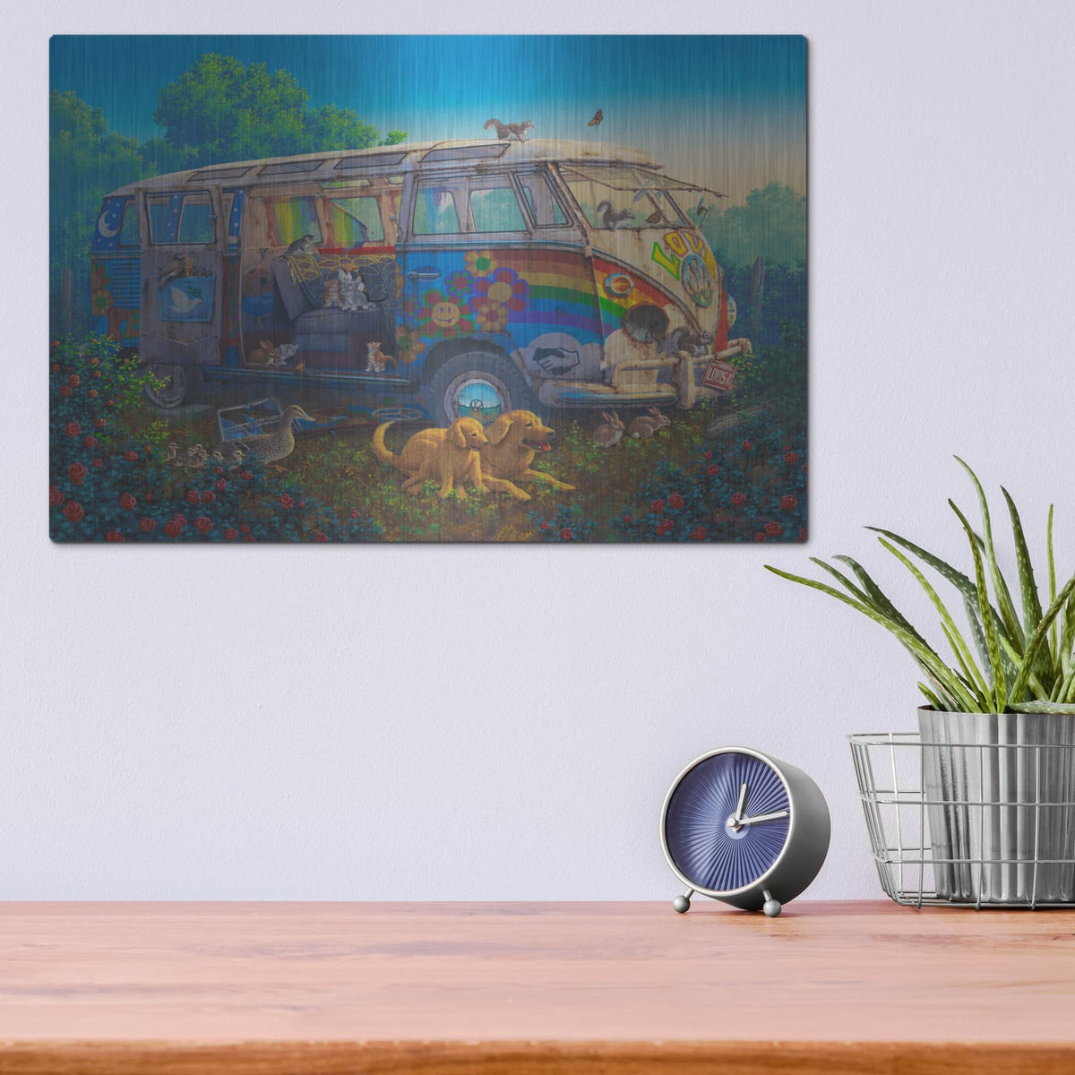 'What A Wonderful World' by Richard Courtney – Metal Wall Art, 16x12 room view
