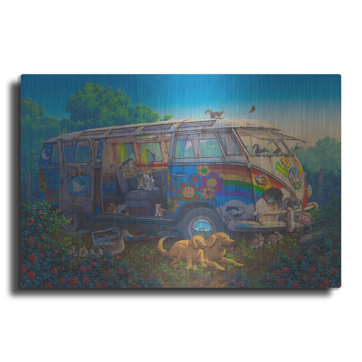 'What A Wonderful World' by Richard Courtney – Metal Wall Art