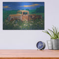 'Truck In the Meadow Adobe' by Richard Courtney – Metal Wall Art, 16x12 room view