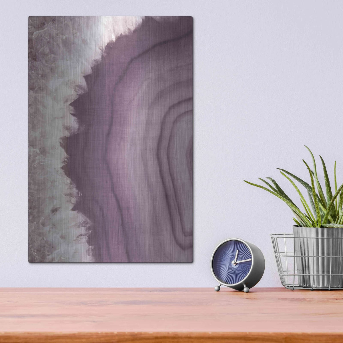 'Agate Geode I PLUM' by Wild Apple Portfolio – Metal Wall Art, 12x16 room view