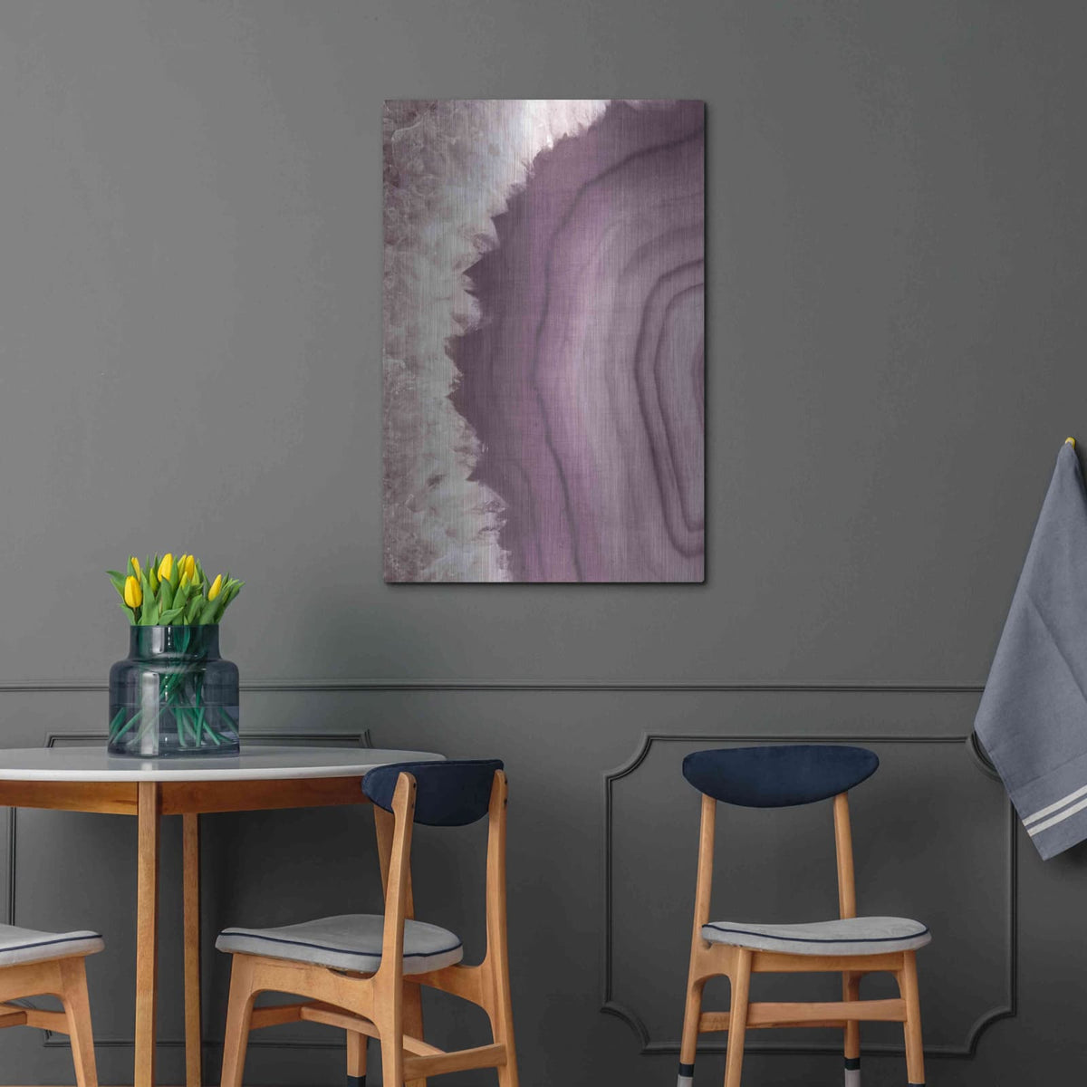 'Agate Geode I PLUM' by Wild Apple Portfolio – Metal Wall Art, 24x36 room view